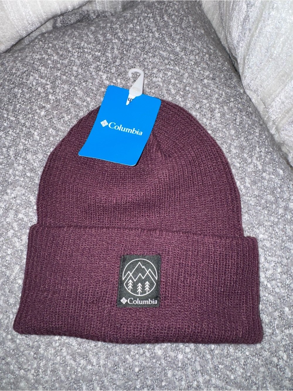 Columbia Men's Burgundy Knit Cuffed Beanie
